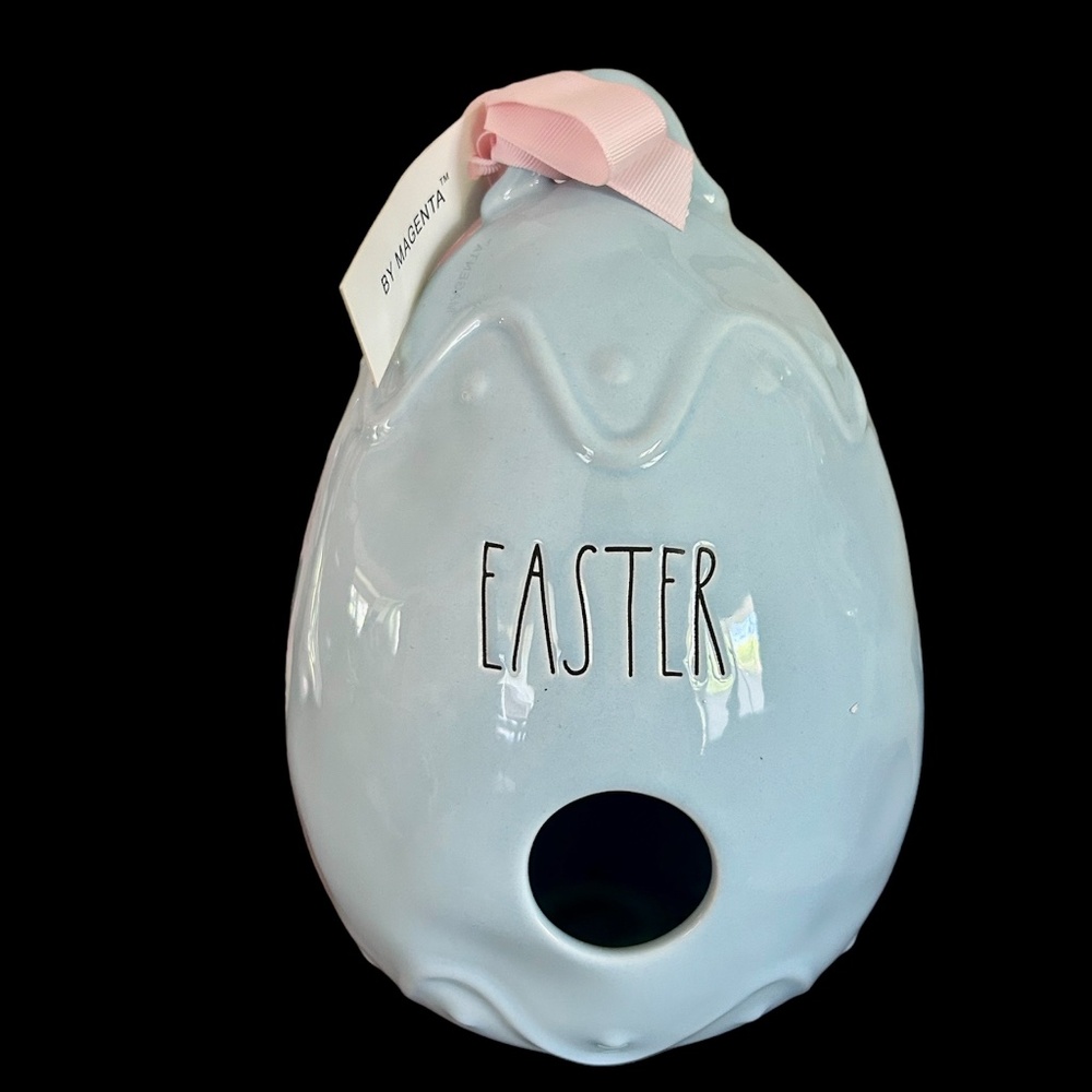 NEW Rae Dunn by Magenta Ceramic Bird Houses ****"Easter" Egg , 9.75" x 5"